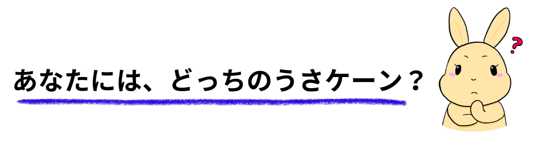 あなたには、どっちのうさケーンがおすすめ？