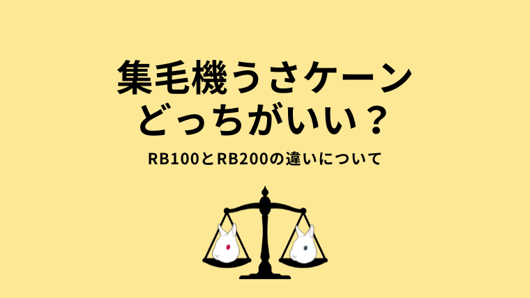 集毛機うさケーンどっちがいい？RB100とRB200の違いについて紹介